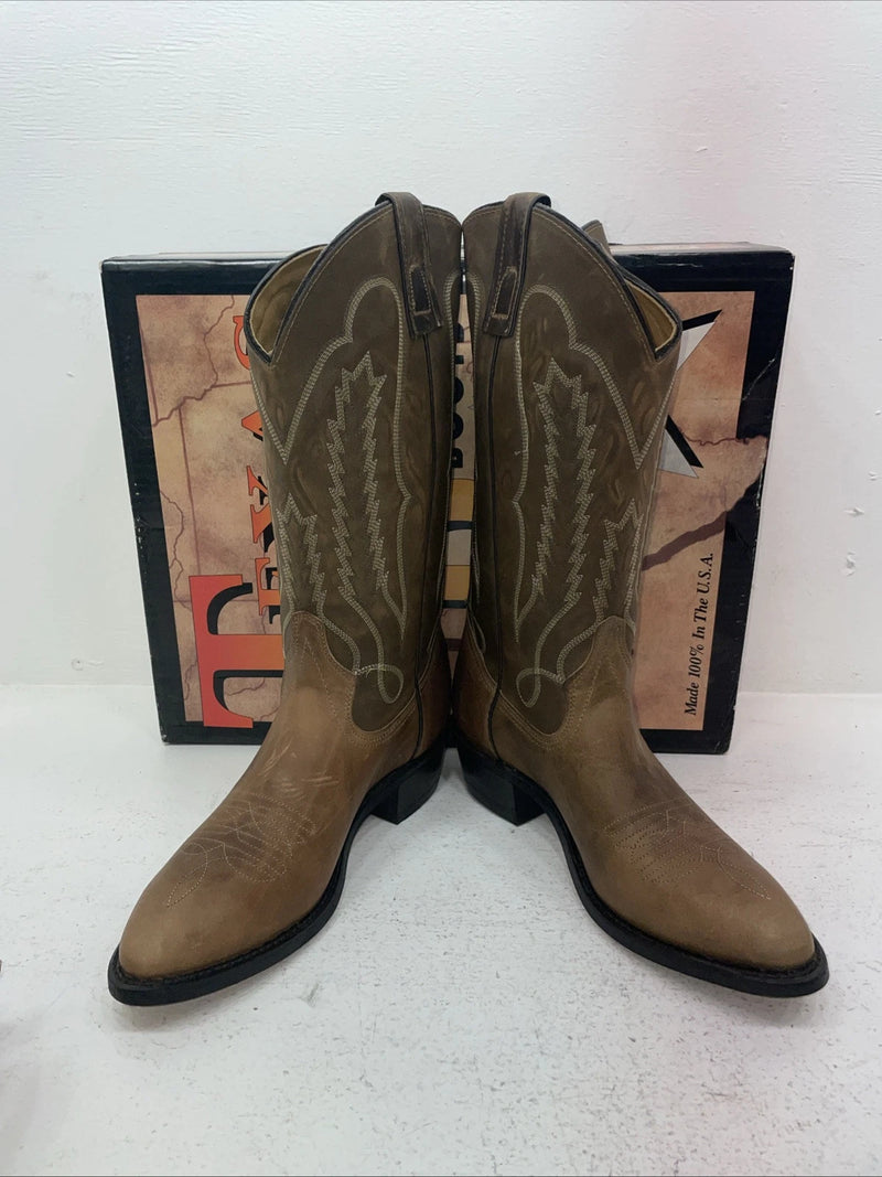 New Men’s  Brown Texas Brand Cowboy Boots. 6244 9.5 9 1/2 D. 5-15