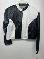 New Women’s 1849 Authentic Ranchwear Black White Short Show Jacket XL WW-35