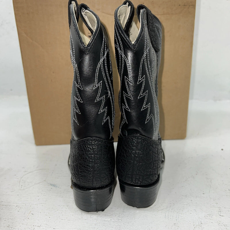 New Children’s Black Bronco Cowboy Boots. 11 D. 24-68