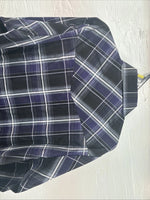 New Kids ELY Cattleman Purple Plaid Long Sleeve Pearl Snap Large DD-33