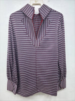 New Wims Panhandle Slim Blue Red Long Sleeve Zip Up Size 16 3B-6