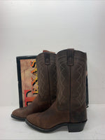New Men’s Brown Texas Brand Cowboy Boots. 8941 10 D. 6-47