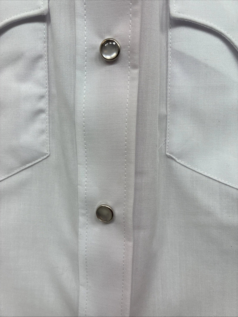 New Women’s Mesquite White Long Sleeve Pearl Snap Size 32 MM-12