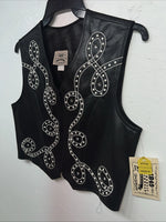 New Women’s Black 1849 Authentic Ranchwear Beaded Western Show Vest Medium WW-81