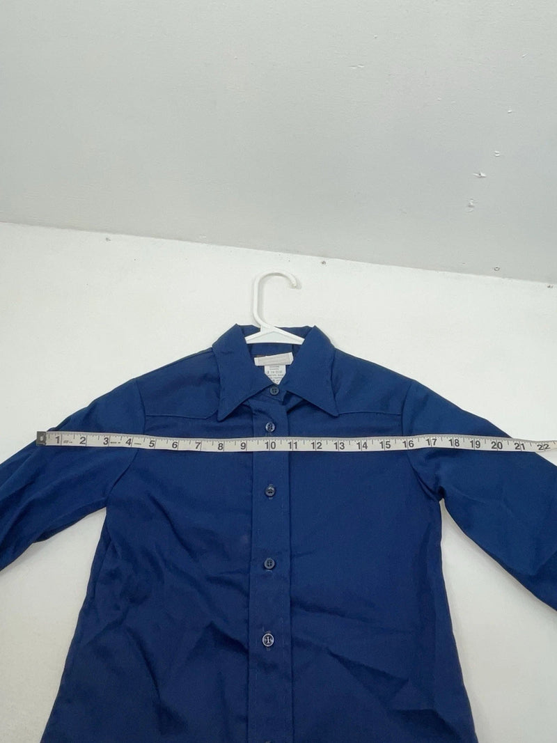 New Women’s Blue Fenton Long Sleeve Button Up Shirt #15328 3B-107