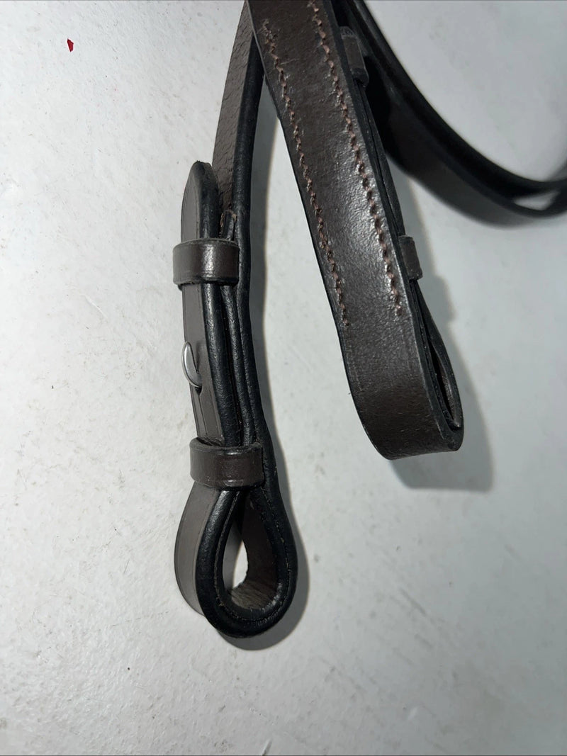 New EQUIROYAL Brown English Snaffle Bridle Full #21-9556-7-0 BB-13