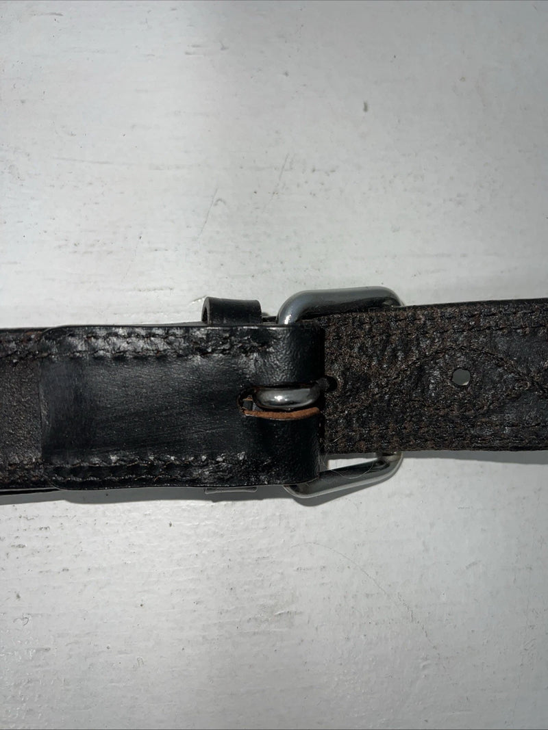 New Tough 1 Black Leather 1 1/2” Back Flank Cinch W/roller Buckles S-51