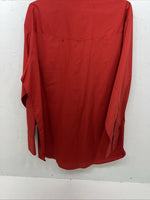 New Men’s Red ELY Cattleman Long Sleeve Pearl Snap Shirt. 17x34 XL S-18
