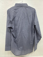 New Men’s Dickson Jenkins Blue Checkered Long Sleeve Pearl Snap 15.5 Medium K-65