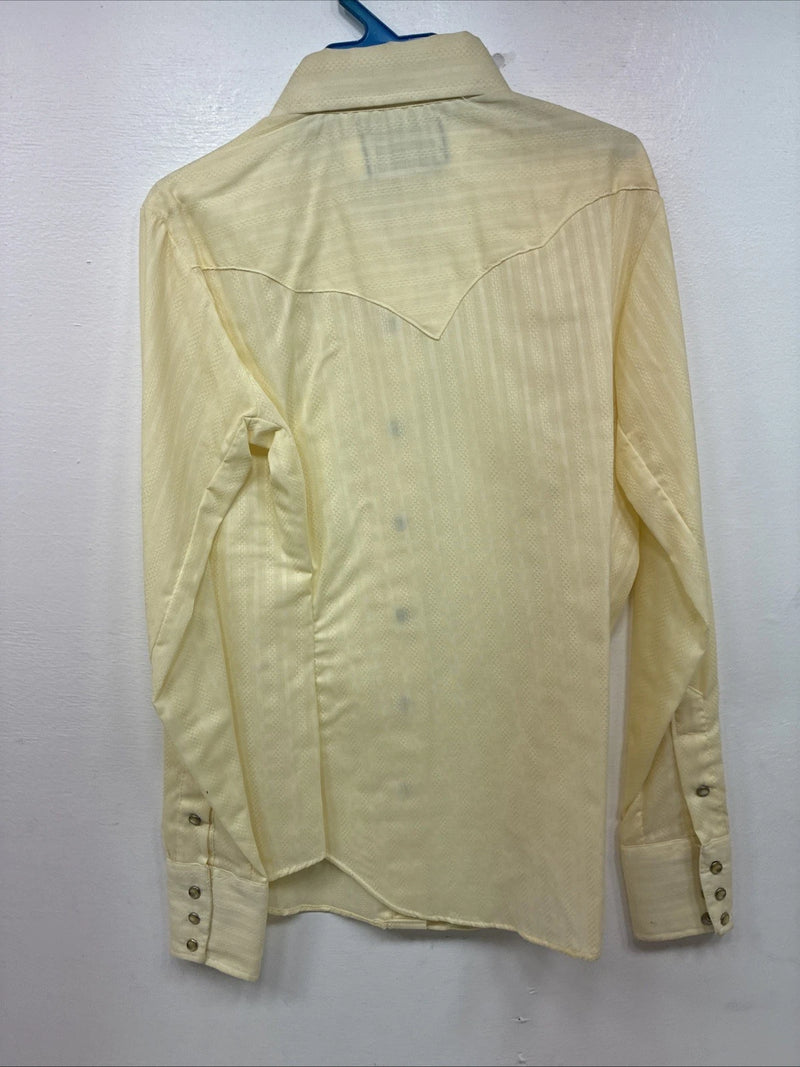 New Women’s Panhandle Slim Yellow Long Sleeve Pearl Snap Size 8 KK-63 