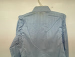 New Women’s Blue Ely Long Sleeve Pearl Snap Shirt M #14119 3B-22