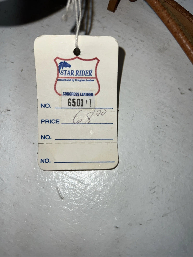 New Star Rider Leather Headstall Rope Nose Band W Bit #6501 U-32