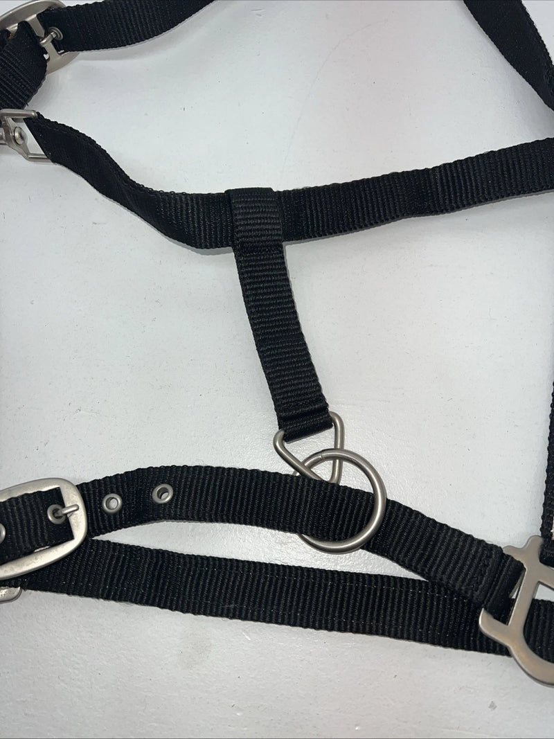 New Tough 1 Black Nylon Halter With Red Hearts Full #50-2031 3C-11