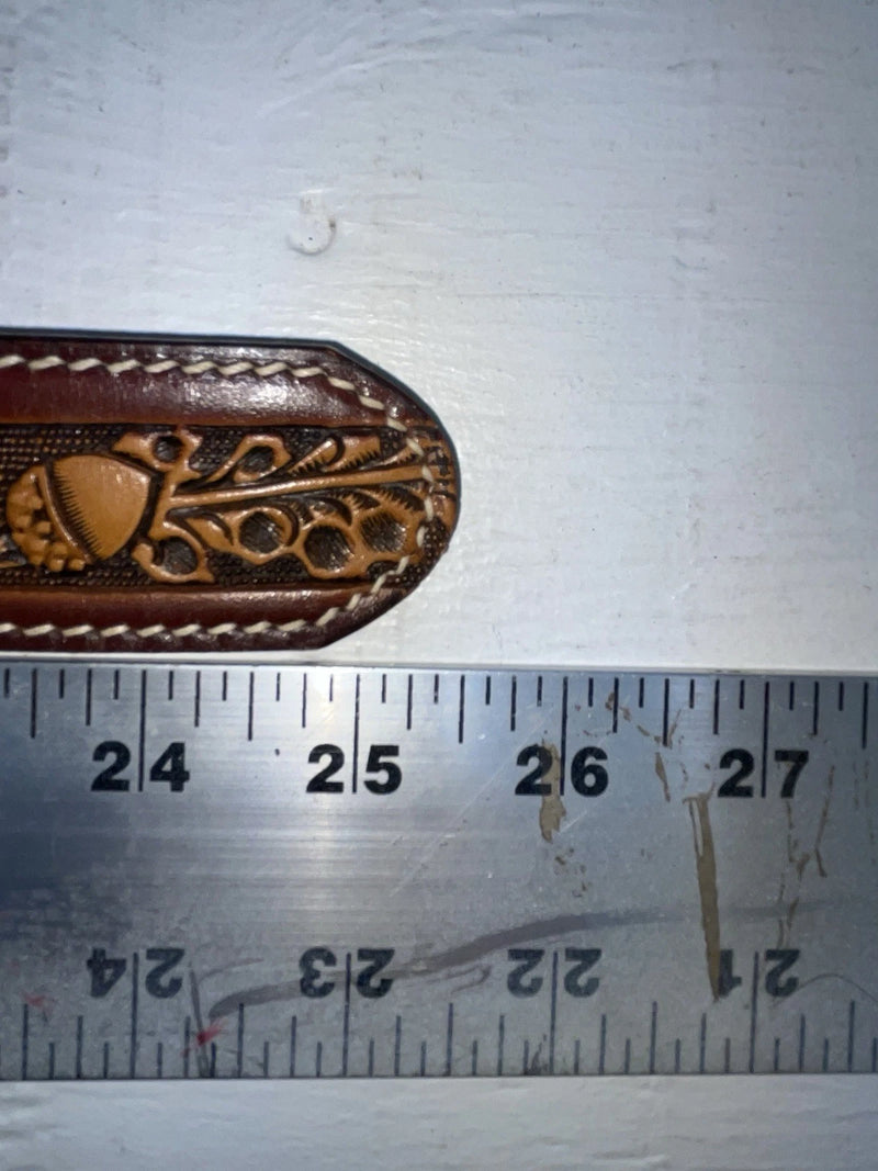 New Brown Genuine Leather Perkies Tooled 20” Belt #601 NN-68