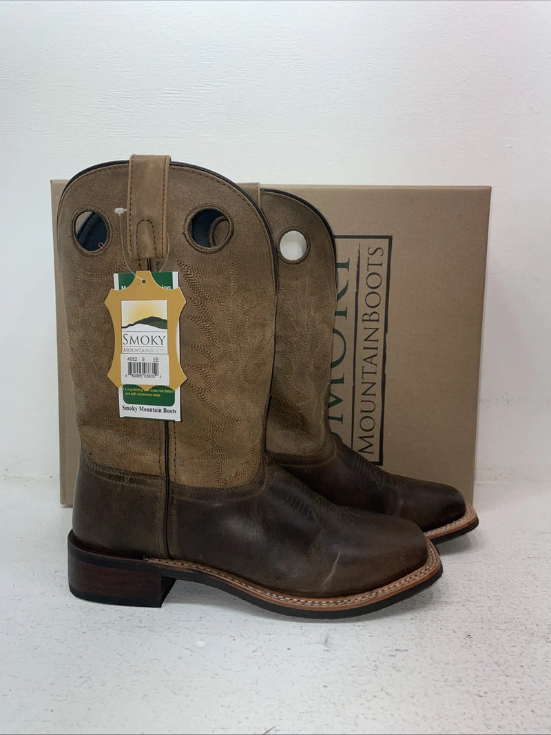 New Men’s Brown Smoky Mountain Cowboy Boots. 4052 9 E E. 4-25