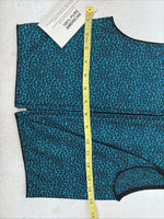 New Women’s 1849 RanchWear Blue Cheetah Print Zip Up Vest Small YY-45