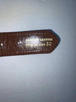 New Brown Genuine Leather Braided 32” Belt #02/4709 JJ-6