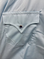 New Men’s Dickson Jenkins Blue Long Sleeve Pearl Snap 16 Large CC-70