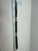 New Black Genuine Leather 3D Silver Pendent And Tooled 32” Belt #2030 JJ-4