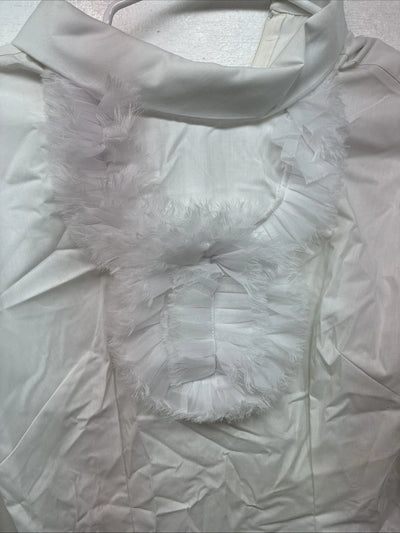New Woemns Fenton White Designed Long Sleeve Half Zip Size 14 YY-32