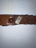 New Brown Genuine Leather Braided 28” Belt #02/4710 NN-17