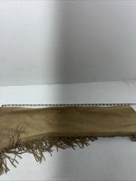New Tan Congress Leather Show Chaps With Fringe Adjustable Waist 44” L-45