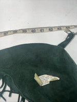 NOS Green Whitman Show Chaps With Fringe Adjustable Waist 44” L-23