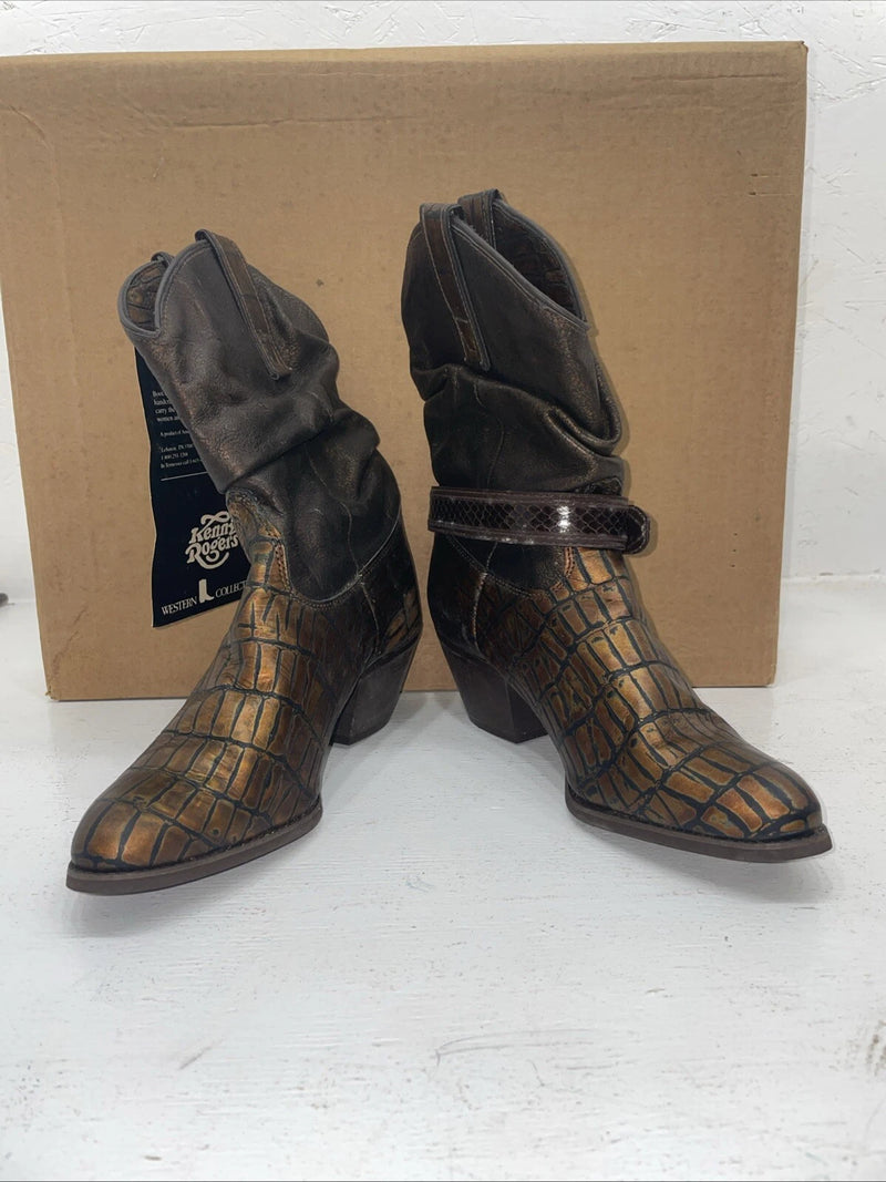 New Women’s Brown Kenny Roger’s Cowboy Boots. 40524 6.5 6 1/2 M. 18-7