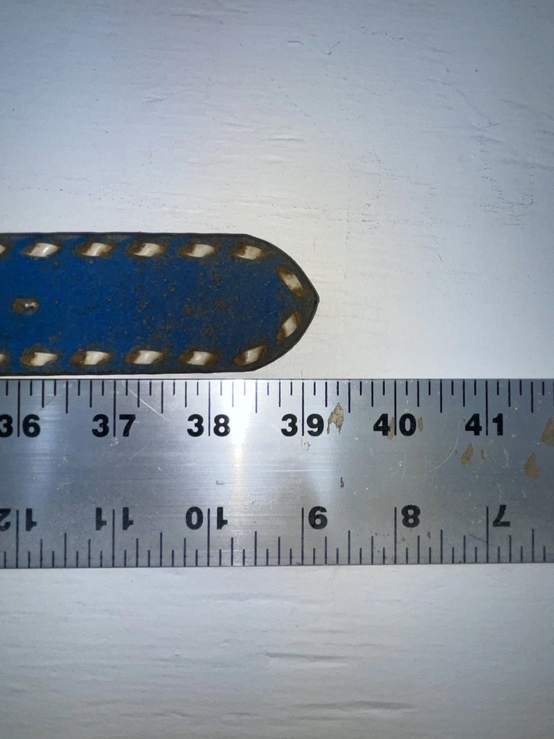 New Blue Genuine Leather Weaved 34” Belt #7030 Z-144