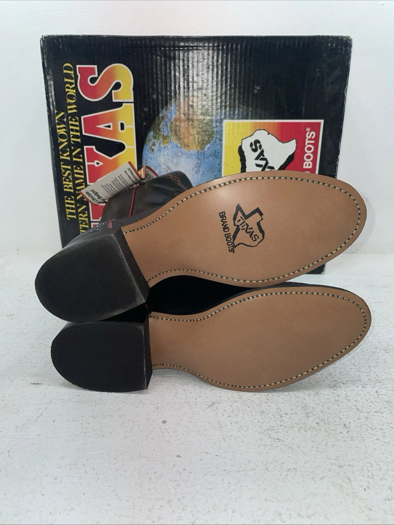New Men’s Black Texas Brand Cowboy Boots. 5300 8 E E. 3-123