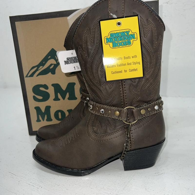 New Children’s Brown Smoky Mountain Cowboy Boots. 1177C 1.5 1 1/2 D. 24-71