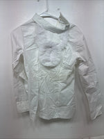 New Woemns Fenton White Designed Long Sleeve Half Zip Size 14 YY-32