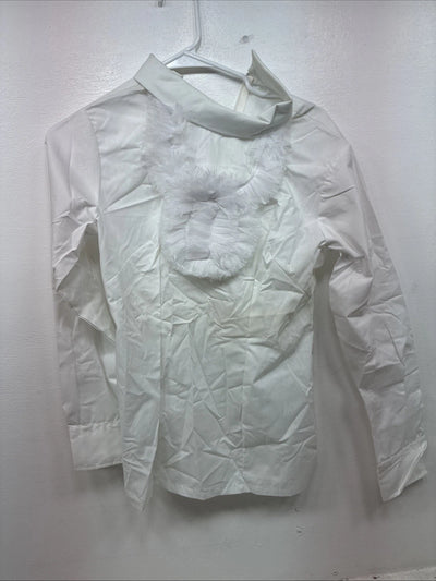 New Woemns Fenton White Designed Long Sleeve Half Zip Size 14 YY-32