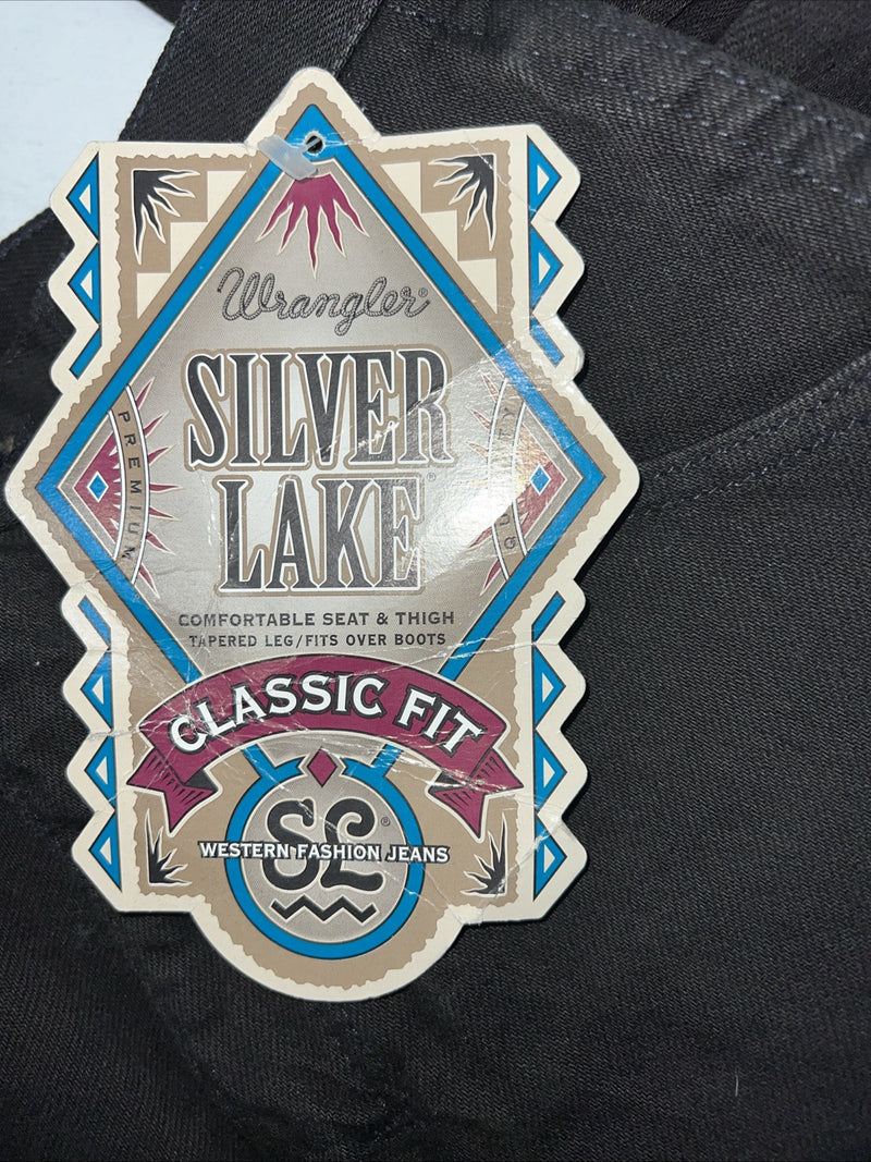 New Women’s Silver Lake Wrangler Classic Fit Black Jeans. 3/4x36 I-21