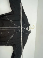 New Women’s Black Mine & Bills Outfitters Long Sleeve Button Up Shirt M 3B-28