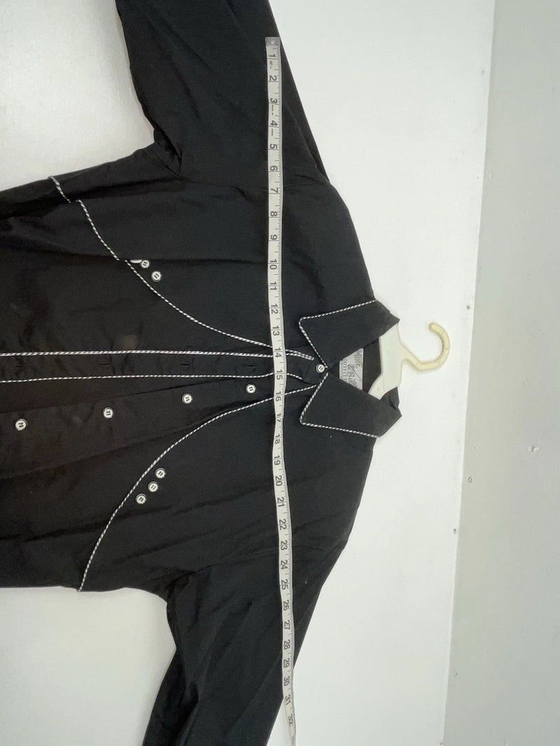 New Women’s Black Mine & Bills Outfitters Long Sleeve Button Up Shirt M 3B-28