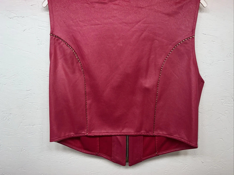 New Women’s 1849 Authentic Ranchwear Pink Western Show Vest Medium WW-73