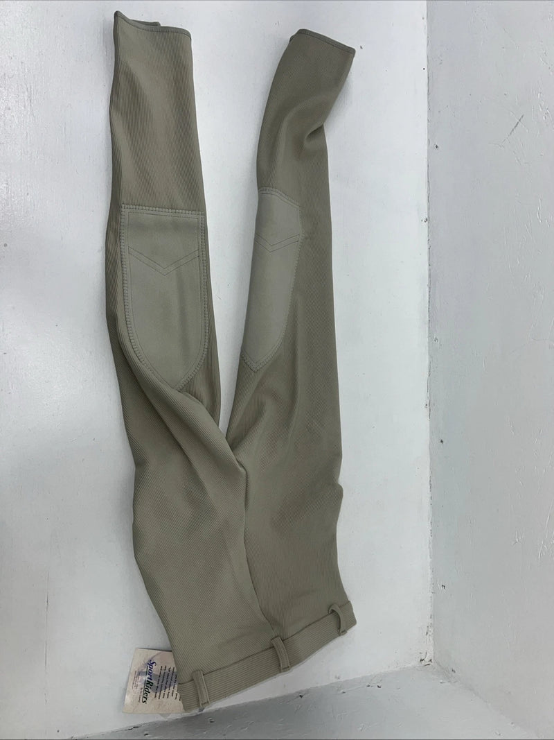 New Women’s Tan Sport Riders Classic Knee Patch Breeches. 24 R 041565 C-33
