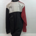 New Men’s Cowboy Threads White Black Red Long Sleeve Button Up Small B-56