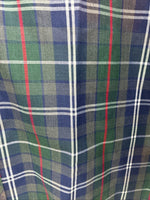 New Men’s ELY Plains Green Blue Plaid Long Sleeve Pearl Snap 16.5 Large  AA-12