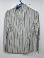 New Women’s TexasTogs Stripe Long Sleeve Zip Up Show Shirt Size 30 3B-2