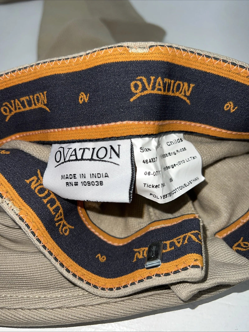 New Children’s Tan Ovation Fineline Knee Patch English Pants. 12 464837 D-49