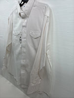 New Men’s Wrangler White Long Sleeve Button Up 17 X 35 XL R-72