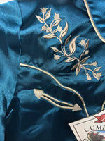 New Children’s Cumberland Outfitters Blue Satin Long Sleeve Button Up S 3C-50