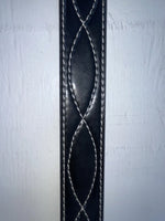 New Black Genuine Leather Badger Stitched 32” Belt #B1340 Z-174