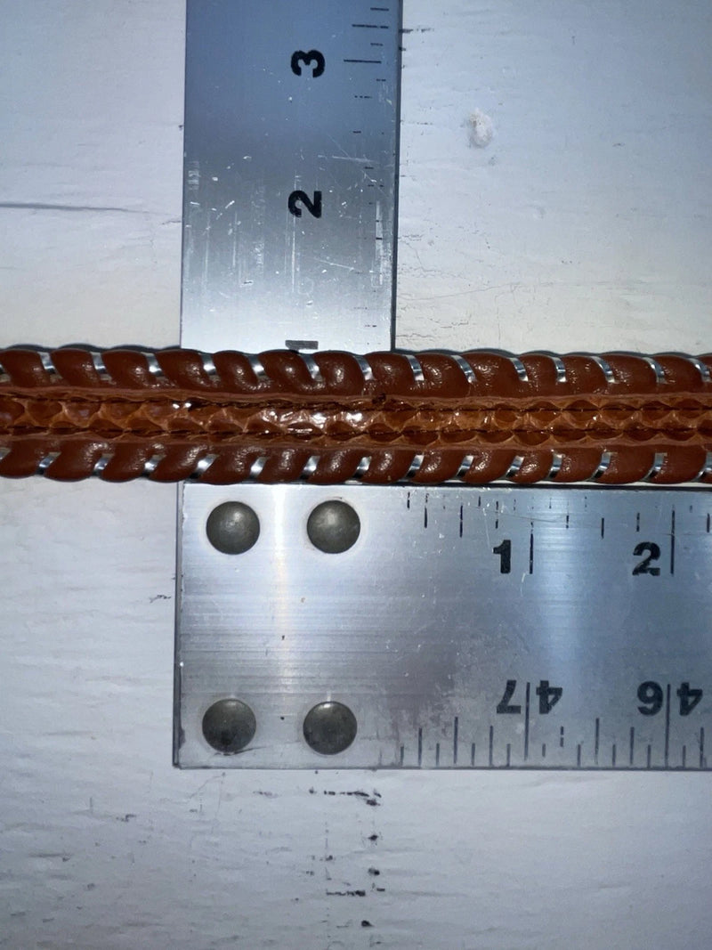New Brown Genuine Leather Tex Tan Weaved 30” Belt #02/4564 JJ-121