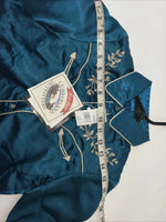 New Children’s Cumberland Outfitters Blue Satin Long Sleeve Button Up S 3C-50