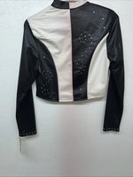 New Women’s 1849 Authentic Ranchwear Black White Short Show Jacket XS WW-12