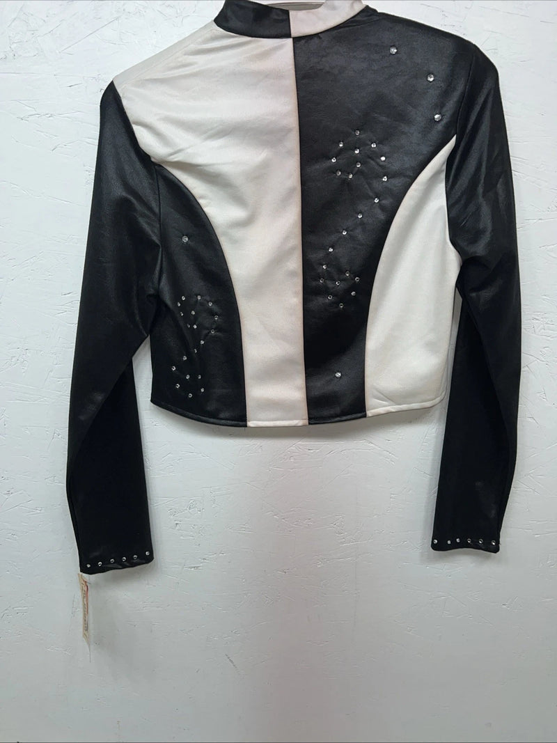 New Women’s 1849 Authentic Ranchwear Black White Short Show Jacket XS WW-12