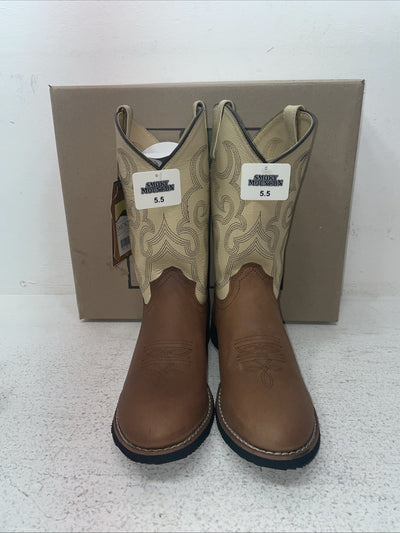 New Youth Brown Smoky Mountain Cowboy Boots. 3130 Y 5.5 5 1/2 D. 2-143